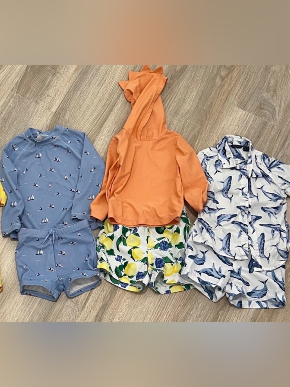 Janie and Jack Baby Rash Guard Swimwear 18-24m and 12-18m